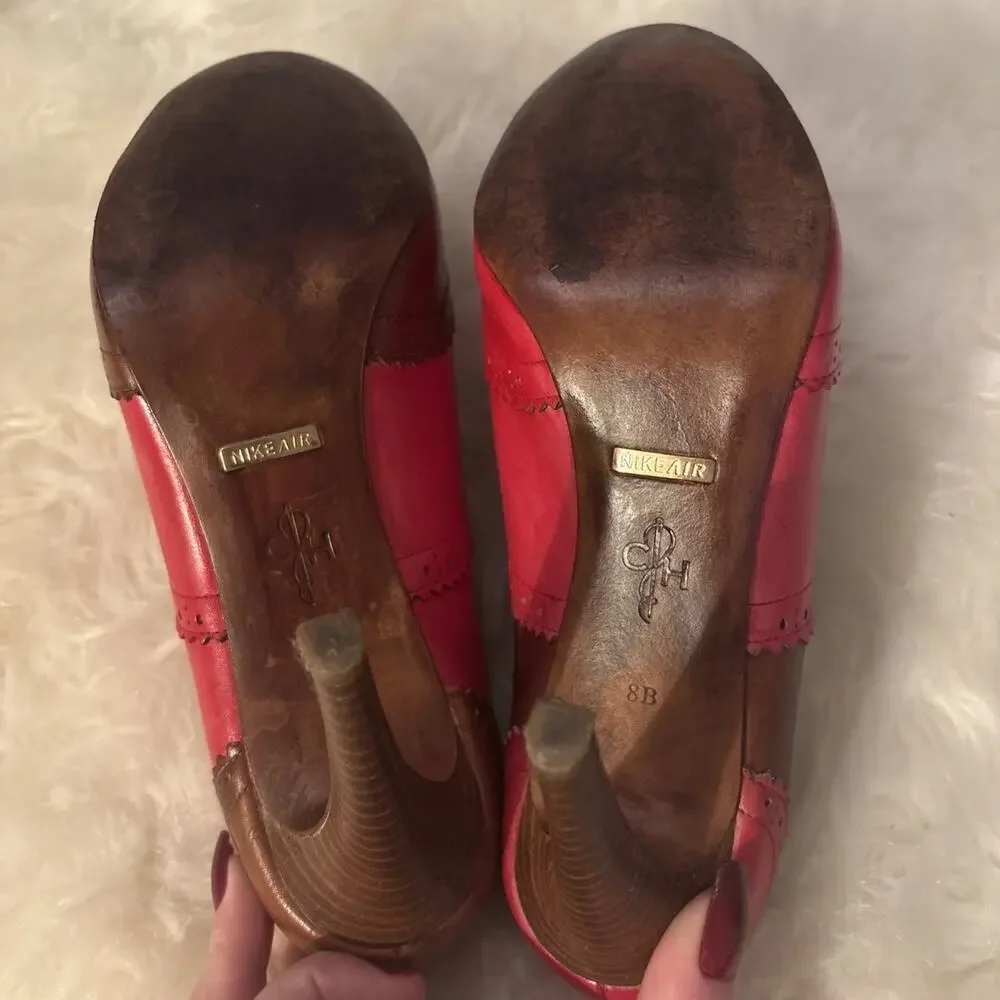 Women's Cole Haan Air Lucinda Oxford Brown & Pink Pumps -- Size 8B - Picture 11 of 15